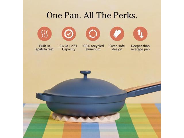 Our Place Always Pan 2.0-10.5 (2.6 Qt) Nonstick, Toxin-Free Ceramic Cookware Patented 10-in-1 Aluminum Frying & Sauté Pan Safe for Oven,...