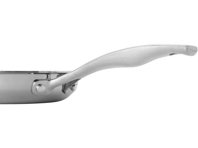 HENCKELS Clad H3 8-inch Induction Ceramic Nonstick Frying Pan, Stainless Steel, Durable and Easy to clean