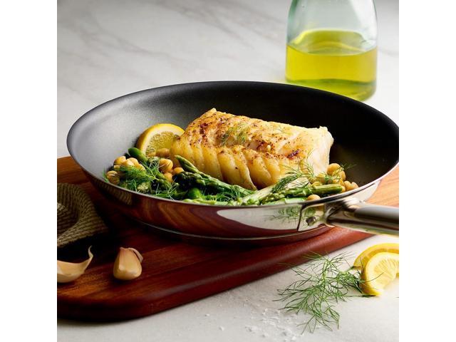 Tramontina 10-Inch Non Stick Frying Pan, Tri-Ply Base Stainless Steel Skillet with Reinforced Nonstick Coating, Dishwasher and Oven Safe