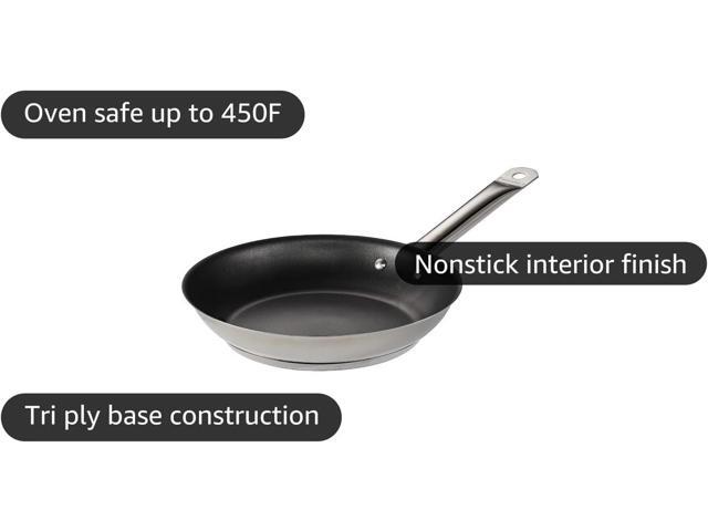 Tramontina 10-Inch Non Stick Frying Pan, Tri-Ply Base Stainless Steel Skillet with Reinforced Nonstick Coating, Dishwasher and Oven Safe