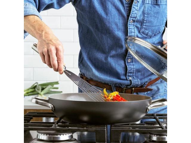 GreenPan Chatham Hard Anodized Healthy Ceramic Nonstick, 11' Everyday Frying Pan Skillet with 2 Handles and Lid, PFAS-Free, Dishwasher Safe, Oven...