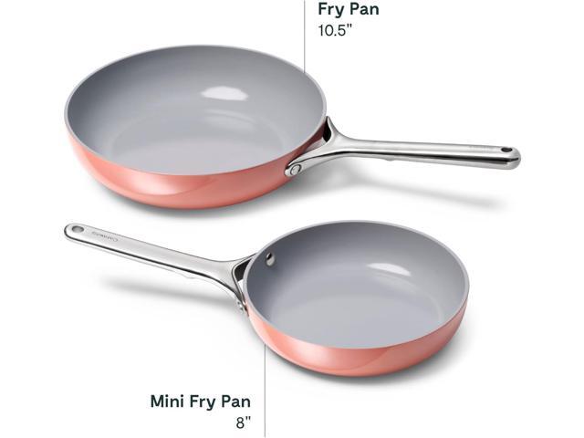 Caraway Nonstick Ceramic Frying Pan (2.7 qt, 10.5') - Non Toxic, PTFE & PFOA Free - Oven Safe & Compatible with All Stovetops (Gas, Electric &...