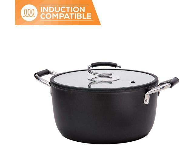 DaTerra Cucina 8 Qt Nonstick Dutch Oven w/Lid Made in Italy PTFE, Cadmium, Lead and PFOA free proprietary nontoxic ceramic coating Oven Safe...