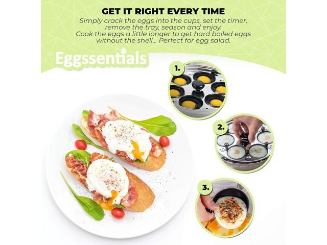Eggssentials Egg Poacher Pan Nonstick Poached Egg Maker, Stainless Steel Egg Poaching Pan, Poached Eggs Cooker Food Grade Safe PFOA Free with...
