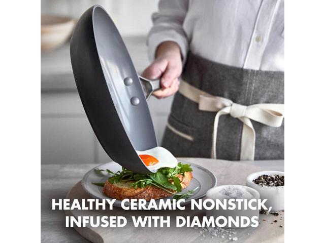 GreenPan Paris Pro Hard Anodized Healthy Ceramic Nonstick, 11 Piece Cookware Pots and Pans Set with Stainless Steel Lids, PFAS-Free, Dishwasher...