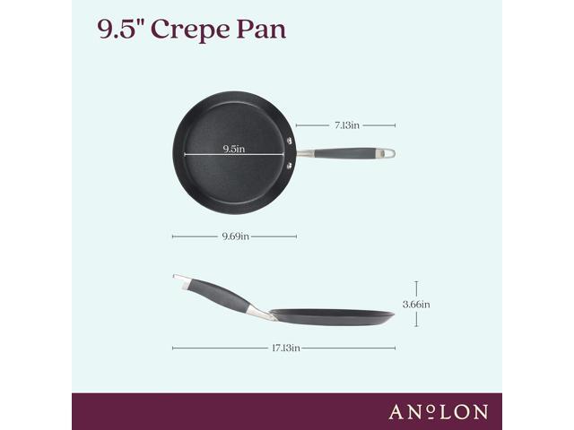 Anolon Advanced Home Hard Anodized Nonstick Crepe Pan, 9.5 Inch - Moonstone
