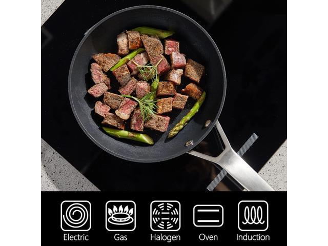 MsMk Non Stick Frying Pans, 10 Inch and 12 Inch Nonstick Frying Pan Set PFOA Free Non-Toxic, Skillet Set for Induction, Ceramic and Gas Cooktops