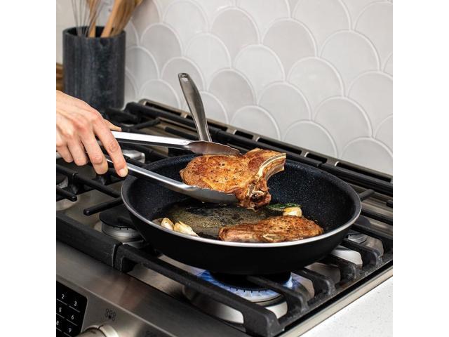 Nordic Ware Basalt Aluminum Saute Skillet, 12-Inch, Ceramic Coating