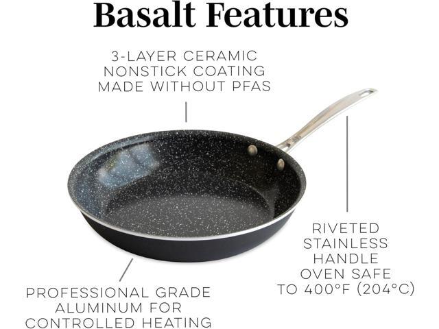 Nordic Ware Basalt Aluminum Saute Skillet, 12-Inch, Ceramic Coating
