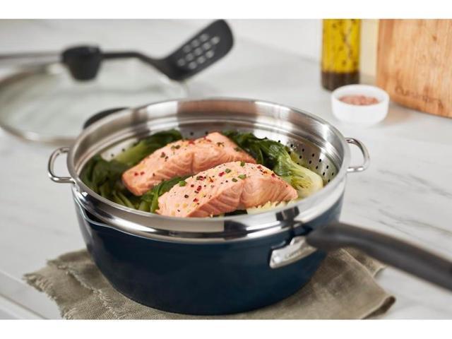 Cuisinart Preferred Pan 4-Pc Set - Nouveau Navy (4.5 Qt. Multi-Purpose Pan w/Cover, Steamer, Slotted Turner)
