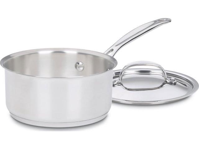 Cuisinart 1 Quart Saucepan w/Cover, Chef's Classic Stainless Steel Cookware Collection, 719-14