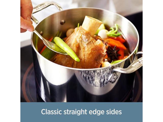 All-Clad D3 Stainless Steel Frying Pan with Lid, Tri-Ply Bonded, 12-Inch, Silver