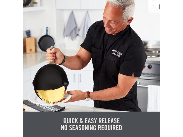DASH Zakarian by Dash 4.5Qt Nonstick Cast Iron Braiser for Braising, Frying and More - Blue