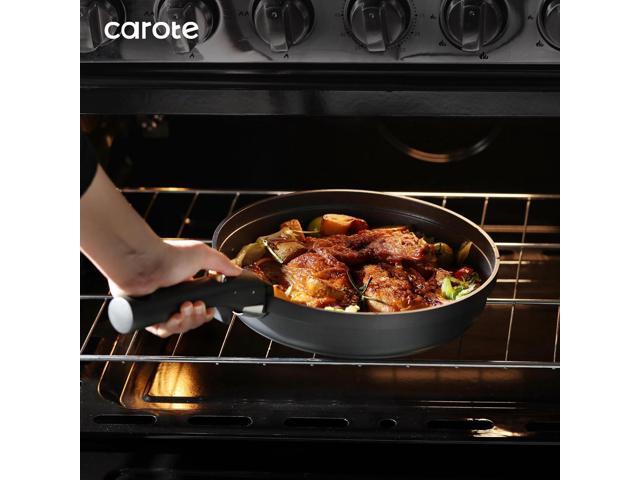 CAROTE 20pcs Pots and Pans Set Non Stick, Nonstick Cookware Set, Dishwasher/Oven/Fridge Safe Pots and Pans, Removable Handle RV Oven Safe Cookware,...