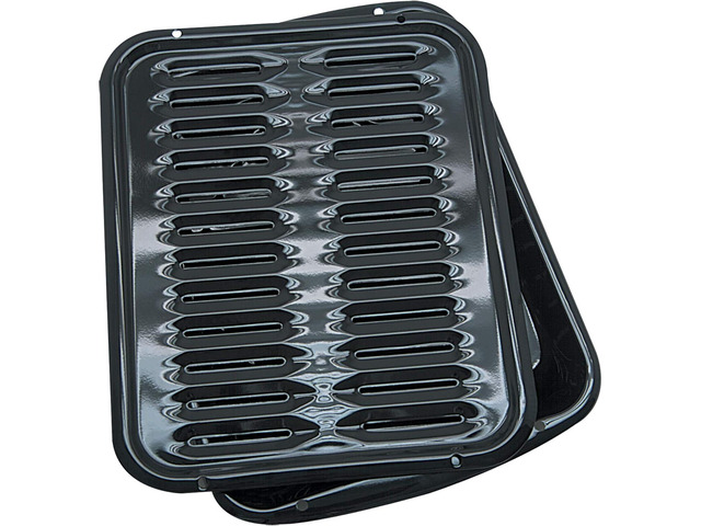 Range Kleen BP102X 2 Piece Heavy Duty Porcelain Air Fry, Bake and Broil Pan