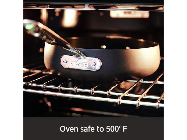 All-Clad HA1 Hard Anodized Nonstick Glass Lid Set 10, 12 Inch Pots and Pans, Cookware Black