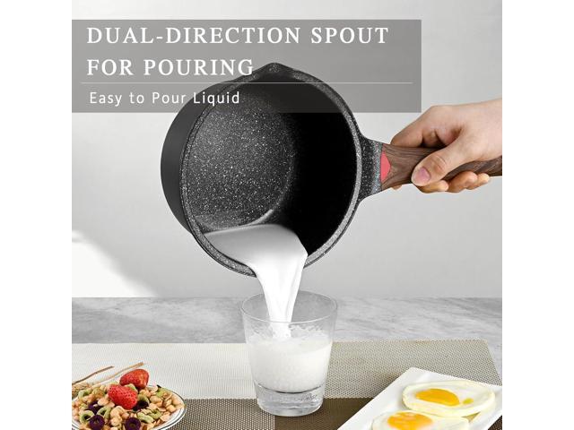 VINCHEF Nonstick Saucepan with Lid, 3QT Sauce Pan with Stay Cool Handle, Non Stick Small Cooking Pots Induction pot, Dishwasher Safe, Compatible...