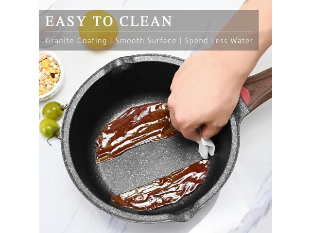 VINCHEF Nonstick Saucepan with Lid, 3QT Sauce Pan with Stay Cool Handle, Non Stick Small Cooking Pots Induction pot, Dishwasher Safe, Compatible...