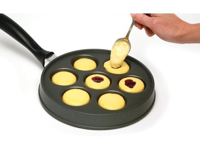 Norpro Nonstick Stuffed Pancake Pan, Munk/Aebleskiver/Ebelskiver 16.5 x 9 x 1.25 Black
