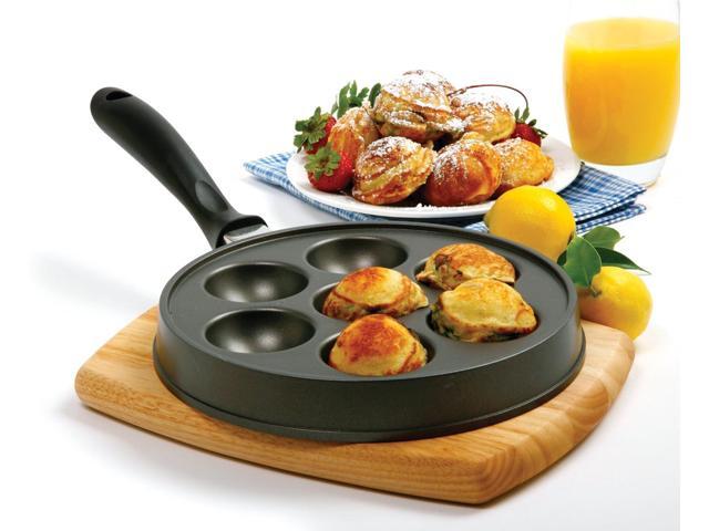 Norpro Nonstick Stuffed Pancake Pan, Munk/Aebleskiver/Ebelskiver 16.5 x 9 x 1.25 Black