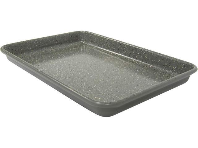 casaWare 9 x 6 x 0.75-Inch Toaster Oven Ultimate Series Commercial Weight Ceramic Non-Stick Coating Baking Pan (Silver Granite)