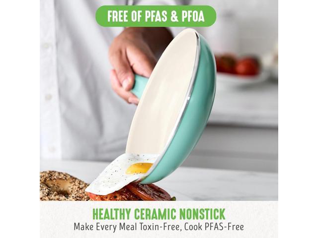 GreenLife Soft Grip 23 Piece Kitchen Cookware Pots and Frying Saucepans Set, Healthy Ceramic Nonstick PFAS and PFOA-Free, Dishwasher and Oven Safe,...