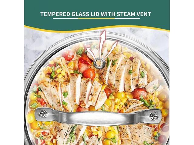 DELARLO Tri-Ply Hybrid Stainless Steel Sauce Pan, Hybird 1.5QT Non Stick Pots, All Stove Safe Up to 600, Sauce Pot 1.5 Quart Non Stick Sauce Pan,...