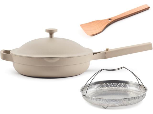 Our Place Always Pan 2.0-10.5 (2.6 Qt) Nonstick, Toxin-Free Ceramic Cookware Patented 10-in-1 Aluminum Frying & Sauté Pan Safe for Oven,.