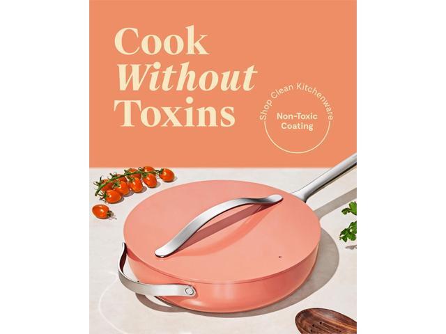 Caraway Nonstick Ceramic Sauté Pan with Lid (4.5 qt, 11.8') - Non Toxic, PTFE & PFOA Free - Oven Safe & Compatible with All Stovetops (Gas,...