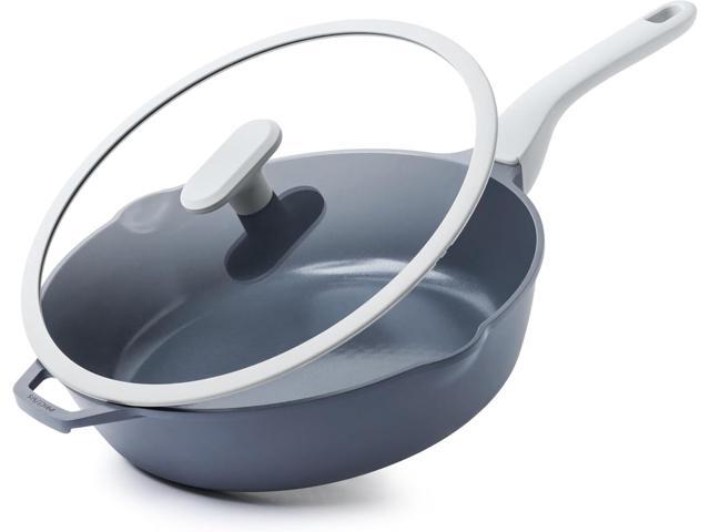 Nonstick Ceramic Sauté Pan with Lid (4.8 qt, 12 inch), Toxin-Free Deep Frying Pan, Versatile Non Stick Frying Pan, Skillet, PTFE, PFOA & PFAS Free,...