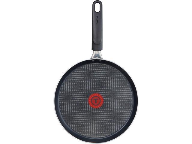 Tefal Elegance Aluminium Crepe Pan, Aluminium, Black, 43 x 25,8 x 5,5 cm