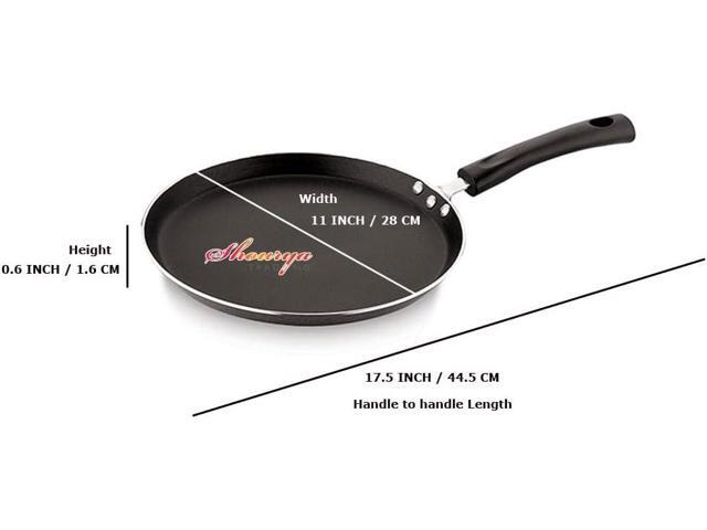 Dosa Pan/Non Stick Dosa Tawa Size- 290 mm,Thickness- 2.6mm / dosa tawa/dosa tawa non stick/dosa pan indian/dosa pan non stick,Color: Black and Brown