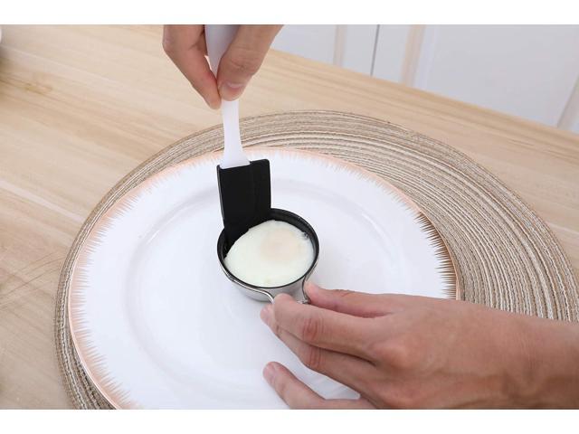 Egg Poacher Pan - Stainless Steel Poached Egg Cooker Perfect Poached Egg Maker Induction Cooktop Egg Poachers Cookware Set with 4 Nonstick Large...