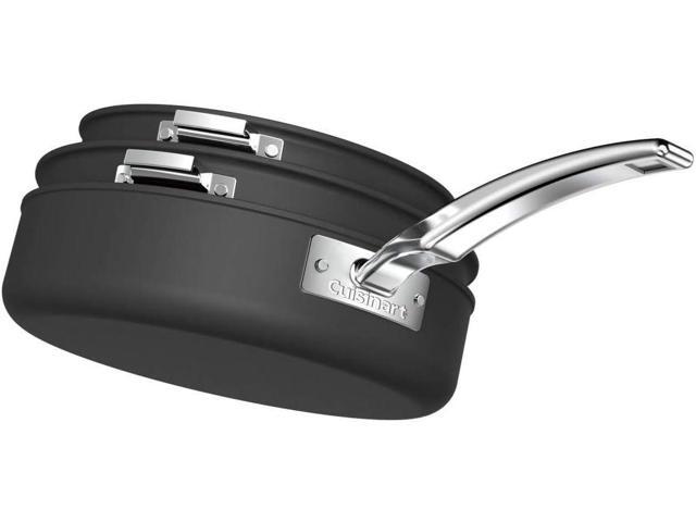 CUISINART N61-11 Nonstick Hard-Anodized Nesting Cookware Set, 11 Piece, Black