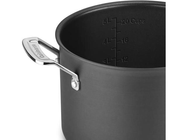 CUISINART N61-11 Nonstick Hard-Anodized Nesting Cookware Set, 11 Piece, Black