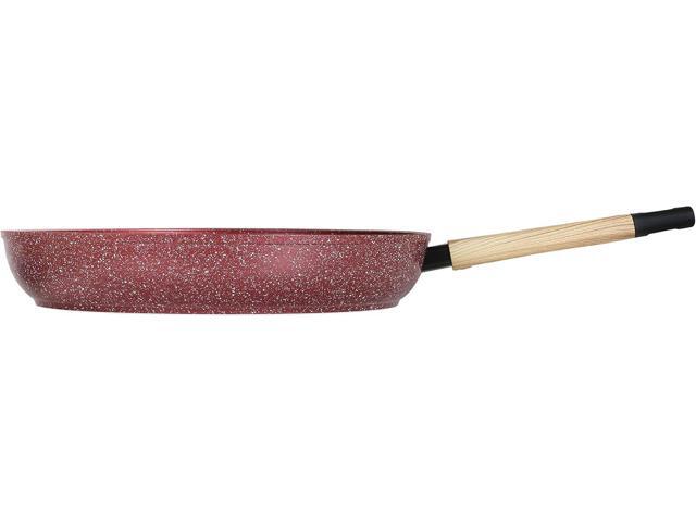 12' Granite Nonstick Frying Pan Omelet Skillet Cookware (Induction Compatible) (Canyon Red)