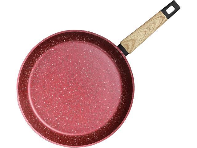 12' Granite Nonstick Frying Pan Omelet Skillet Cookware (Induction Compatible) (Canyon Red)