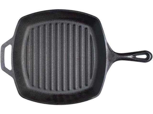 Lodge L8SGP3 Cast Iron Square Grill Pan, Pre-Seasoned, 10.5-inch
