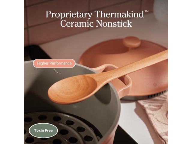 Our Place Perfect Pot - 5.5 Qt. Nonstick Ceramic Sauce Pan with Lid Versatile Cookware for Stovetop and Oven Steam, Bake, Braise, Roast PTFE...