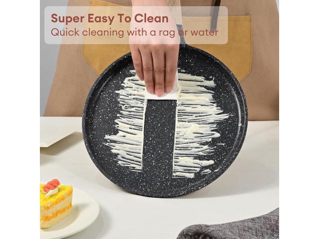 JEETEE Crepe Pan Nonstick, 11 inch Comales Para Tortillas Griddle Pan for Stove Top, Granite Coating Flat Pancake Pan Dosa Tawa, PFOA FREE and...