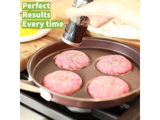 TECHEF - Eggcelente Pan, Plett Pan, Multi Egg Pan, 4-Cup Egg Frying Pan, Nonstick Egg Cooker Pan, (Made in Korea) (Purple)