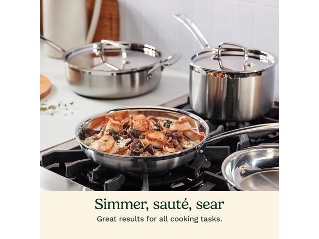 Cuisinart 12 Piece Cookware Set, MultiClad Pro Triple Ply, Silver, MCP-12N