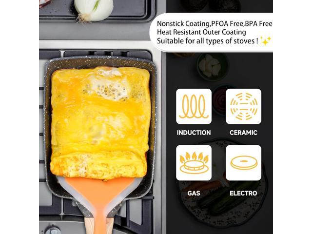 FUNGYAND Tamagoyaki Pan Set, 12-in-1 Japanese Omelette Pan with Spatula, Bamboo Mat, Knife, and Sushi Accessories - 5x7 Inches Deluxe Cookware