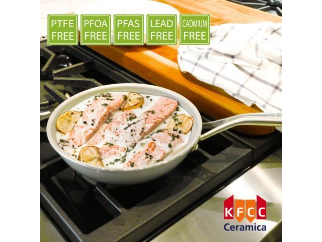 TECHEF - CeraTerra - 8 inch Ceramic Frying Pan PFAS, PTFE & PFOA-Free, Toxin-Free Ceramic Coating, Induction-Ready, Oven & Dishwasher Safe,...