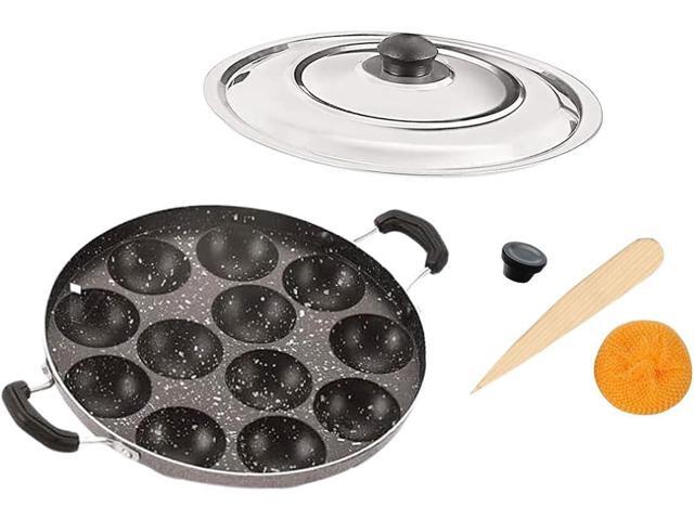 Non Stick Appam Pan,Appam Maker,12 Pits Appam Maker, Nonstick Appam Pan,Appa Chetty Paniyaram Pan Patra,Tawa Non Stick