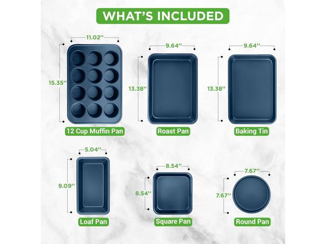 NutriChef Professional 20 Pc Kitchen Set in Navy Blue Durable Non-Stick Pots and Pans with Bakeware, Compatible with Any Cooktop, Easy Clean, 20pc