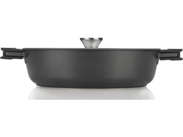 ZAVOR Noir 4.5 Qt Sauté Pan - Premium Cast Aluminum with Titanium-based Nonstick Ceramic Coating & Removable Handles - Ultra Lightweight - Oven &...