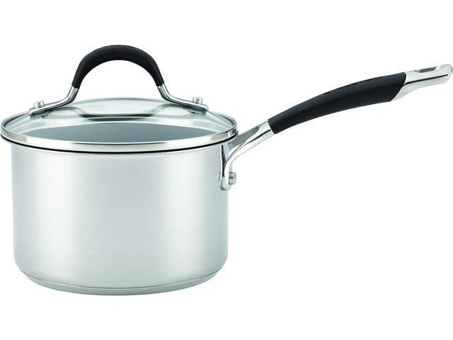 Circulon Momentum Stainless Steel Sauce Pan/Saucepan with Lid, 2 Quart, Silver