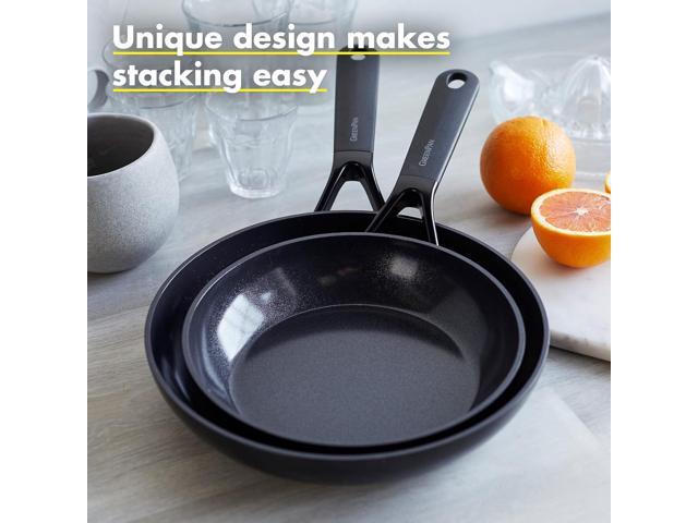 GreenPan SmartShape Healthy Ceramic Nonstick, 11' Frying Pan Skillet, PFAS-Free, Dishwasher Safe, Black