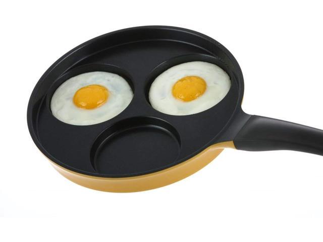 Flamekiss 9.5' Orange Ceramic Coated Nonstick 3-Cup Egg Cooker Pan by Amor, Innovative & Elegant Design, Nano Ceramic Coating w/ Silver Ion (100%...